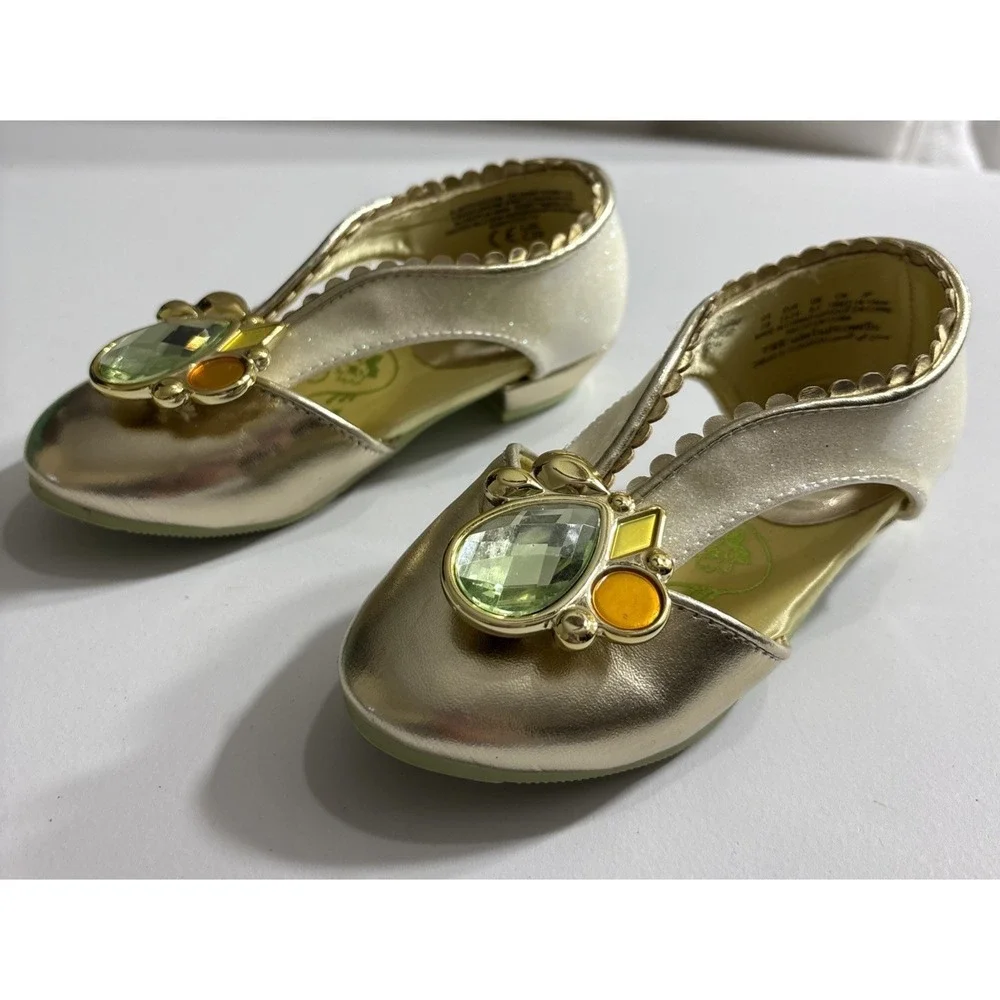 Disney Store Princess Tiana Costume Shoes The Princess and‎ the Frog Toddler 7/8
